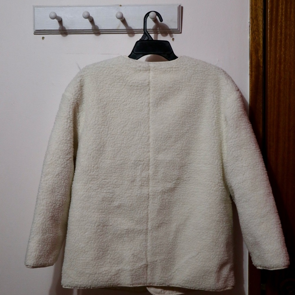 Cream Teddy Jacket - Picture 7 of 7